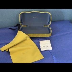 GUCCI Lime Green Small Hard Case /Dust Bag &Cloth